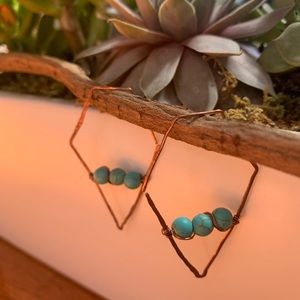 Copper and Turquoise Earrings